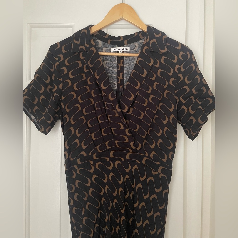 Reformation Danika Dress in Linguini Print - Picture 3 of 6